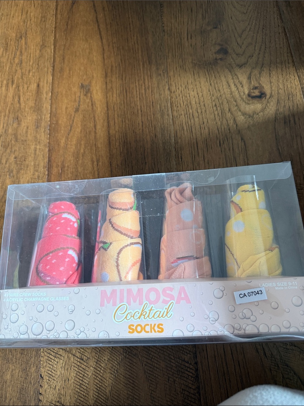Mimosa Cocktail Socks - Bright Fruit Print Crew Set